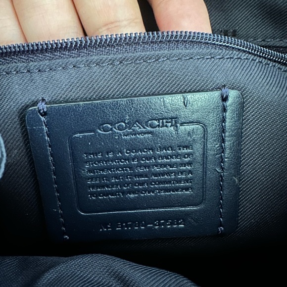 Coach Turnlock Backpack - Navy Blue - Picture 9 of 12